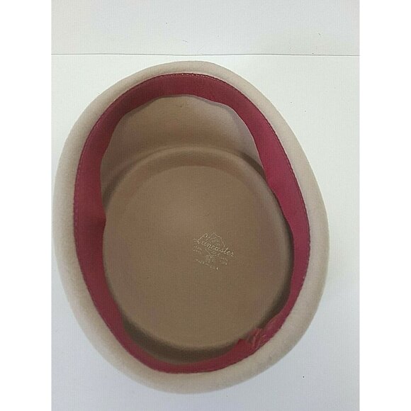 Lancaster Vintage 100% Wool Hat Women Made in USA Beige Woman - Picture 7 of 12
